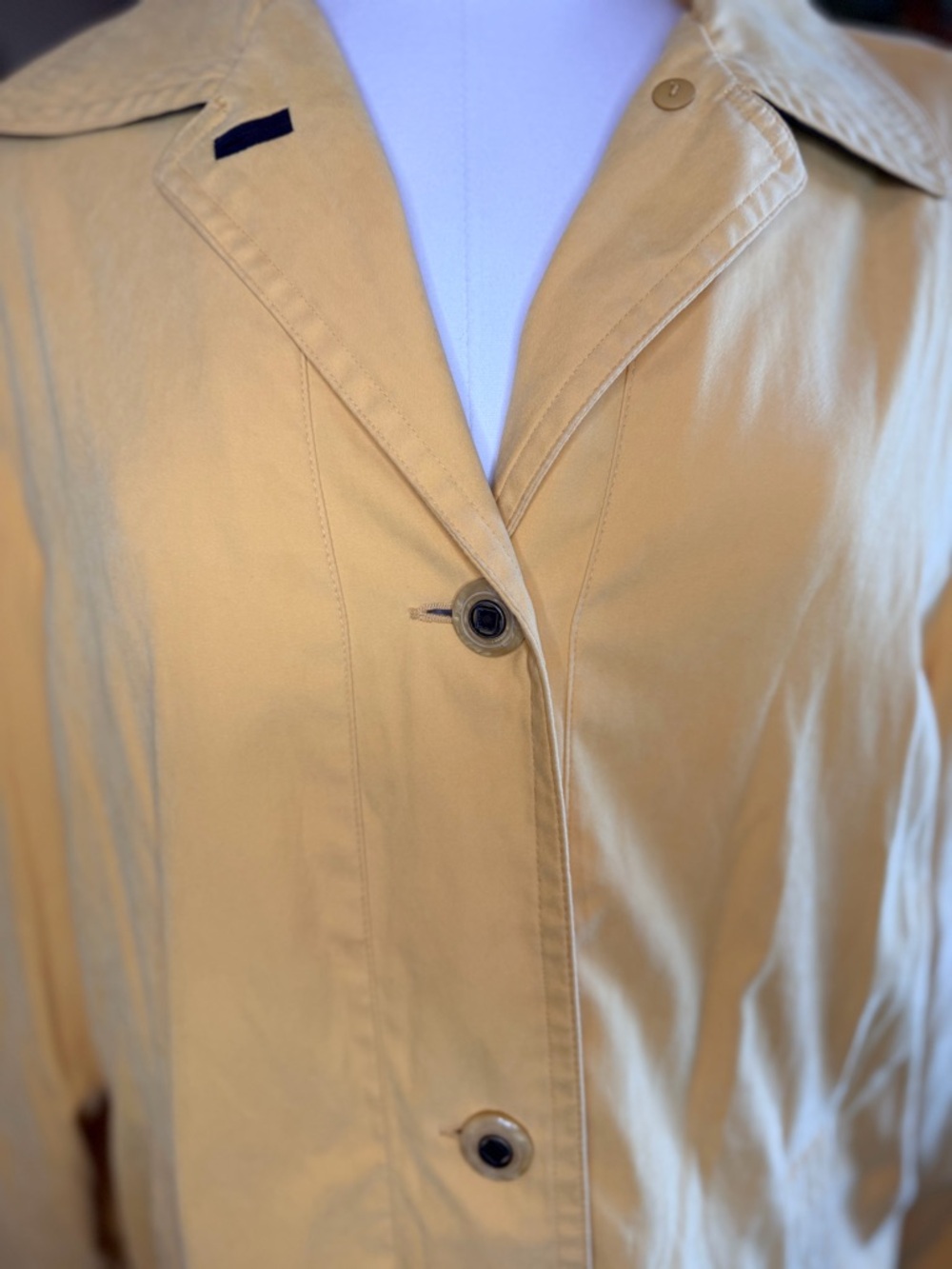 Lightweight Women's Mustard Trench Coat - Picture 2 of 15